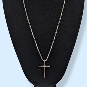 Edforce Stainless Steel Cross Pendant Necklace
